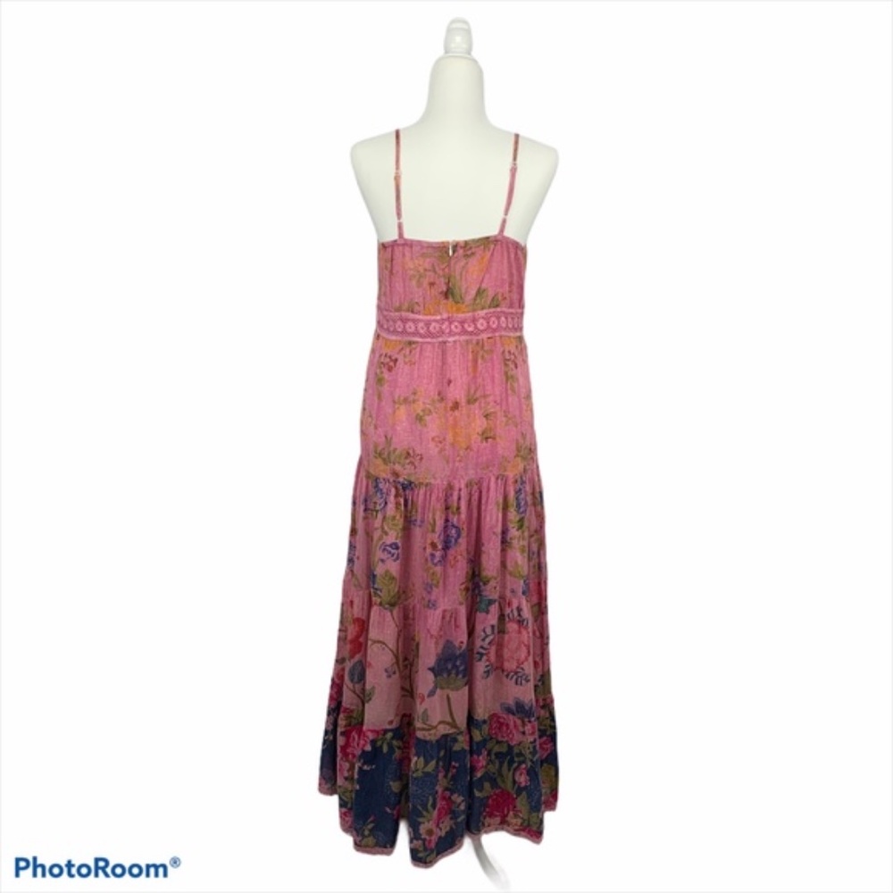 100% Cotton Boho Floral Ruffle Tiered Maxi Dress - Picture 2 of 10